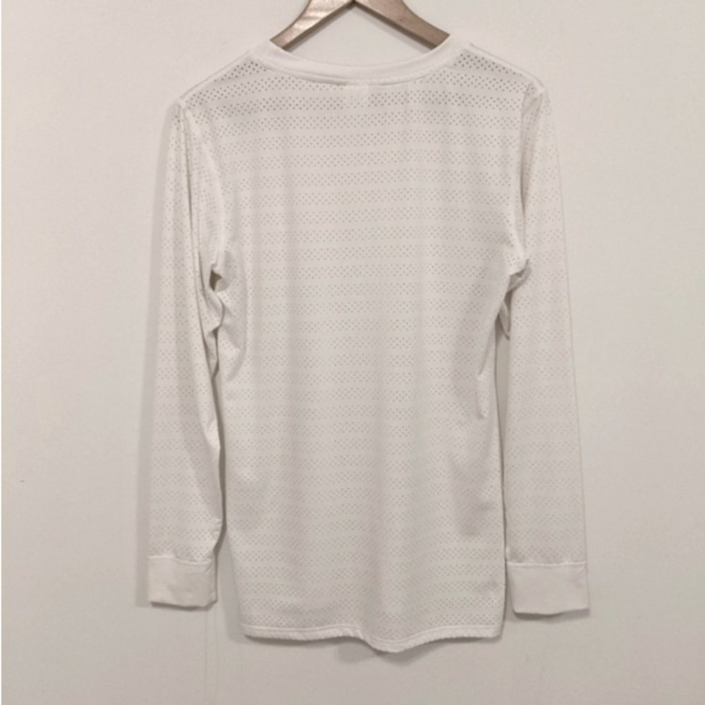 Zyia Active White Perforated Chill Long Sleeve Top S - Picture 11 of 14